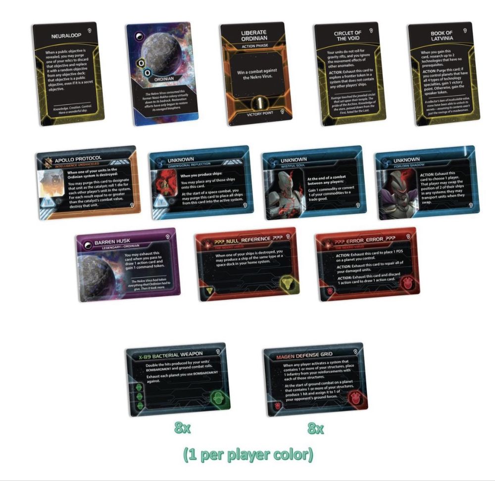 Twilight Imperium dodatki Codex I, II, III i IV