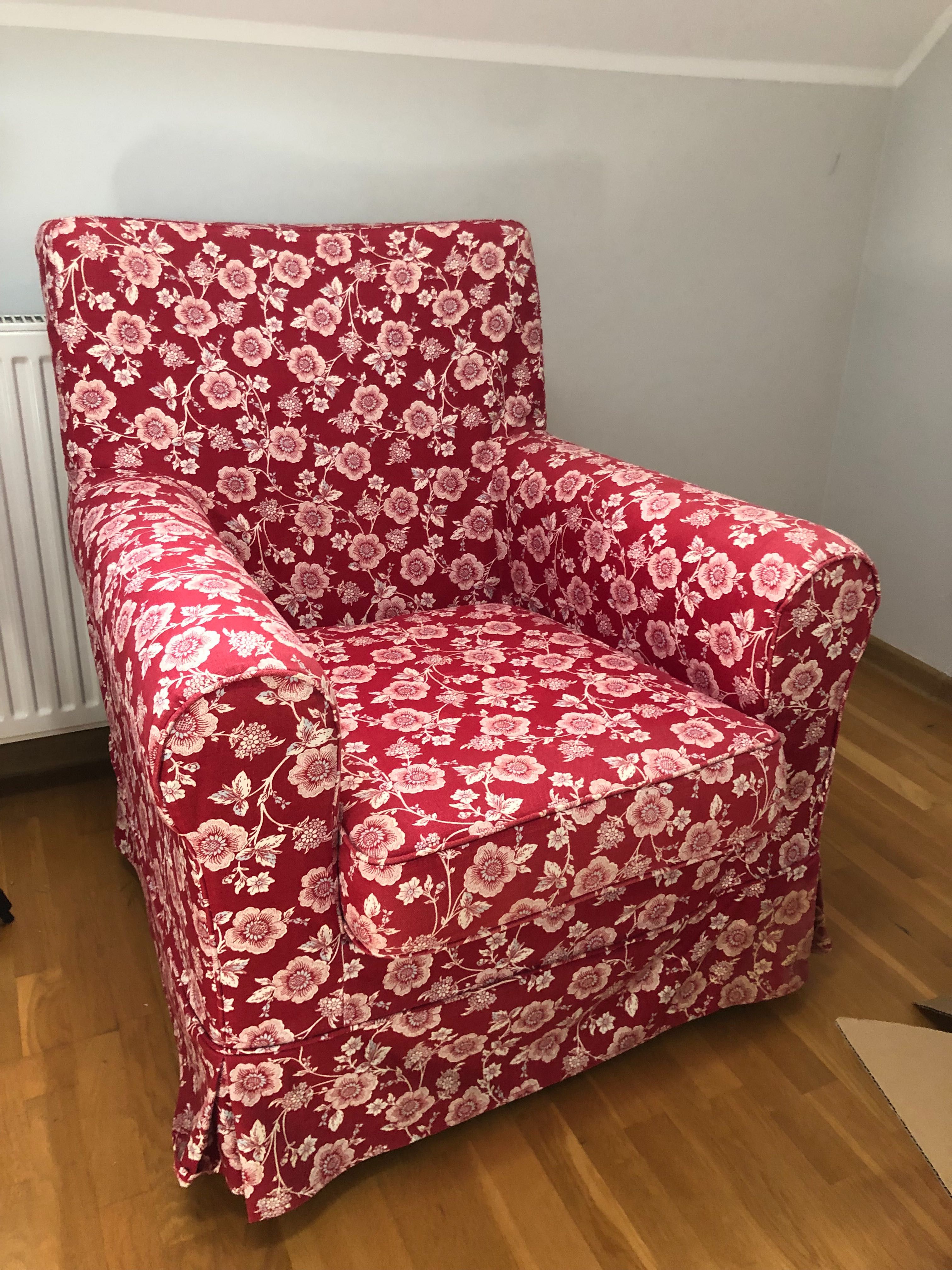 Fotel Ikea czerwony