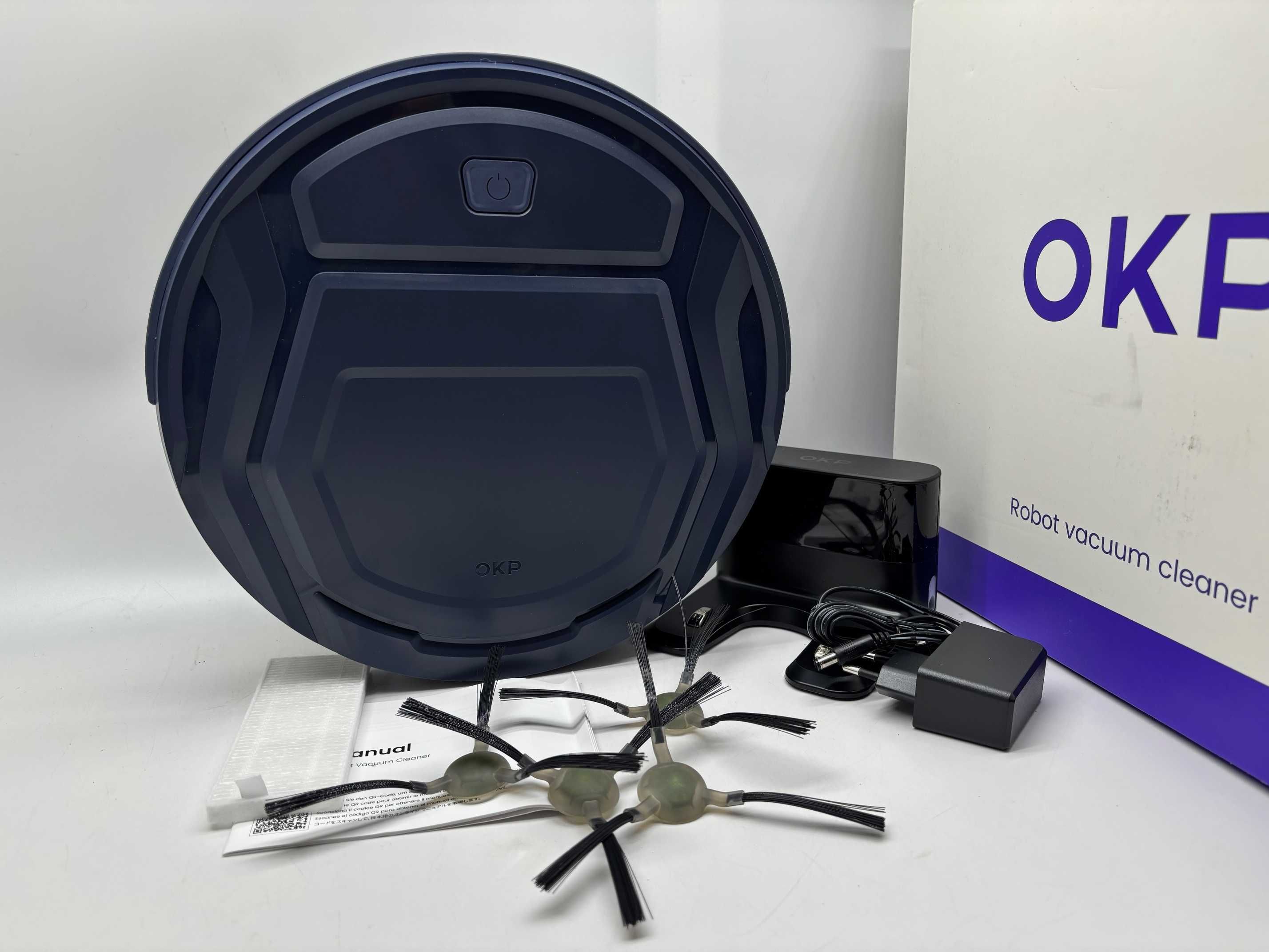 Robot odkurzający sprzątający OKP Life K2 2100 Pa WiFi Aplikacja BLUE