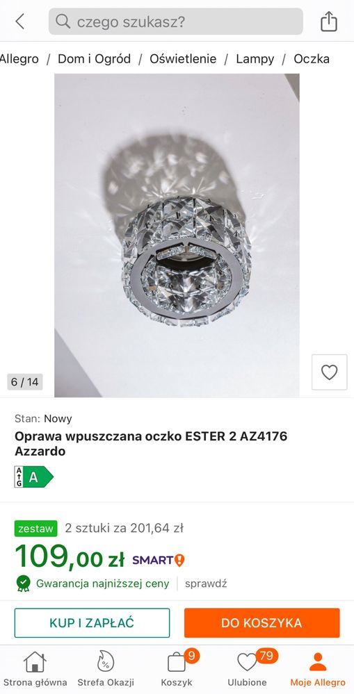 Halogen szkło Oprawa led Ester 2 AZ4176  Azzardo LED 6 sztuk halogen
