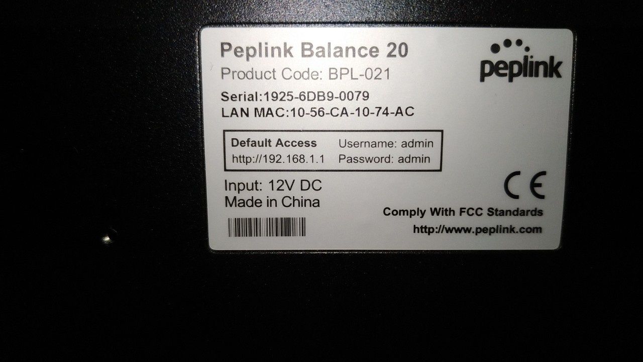 Роутер peplink balance 20