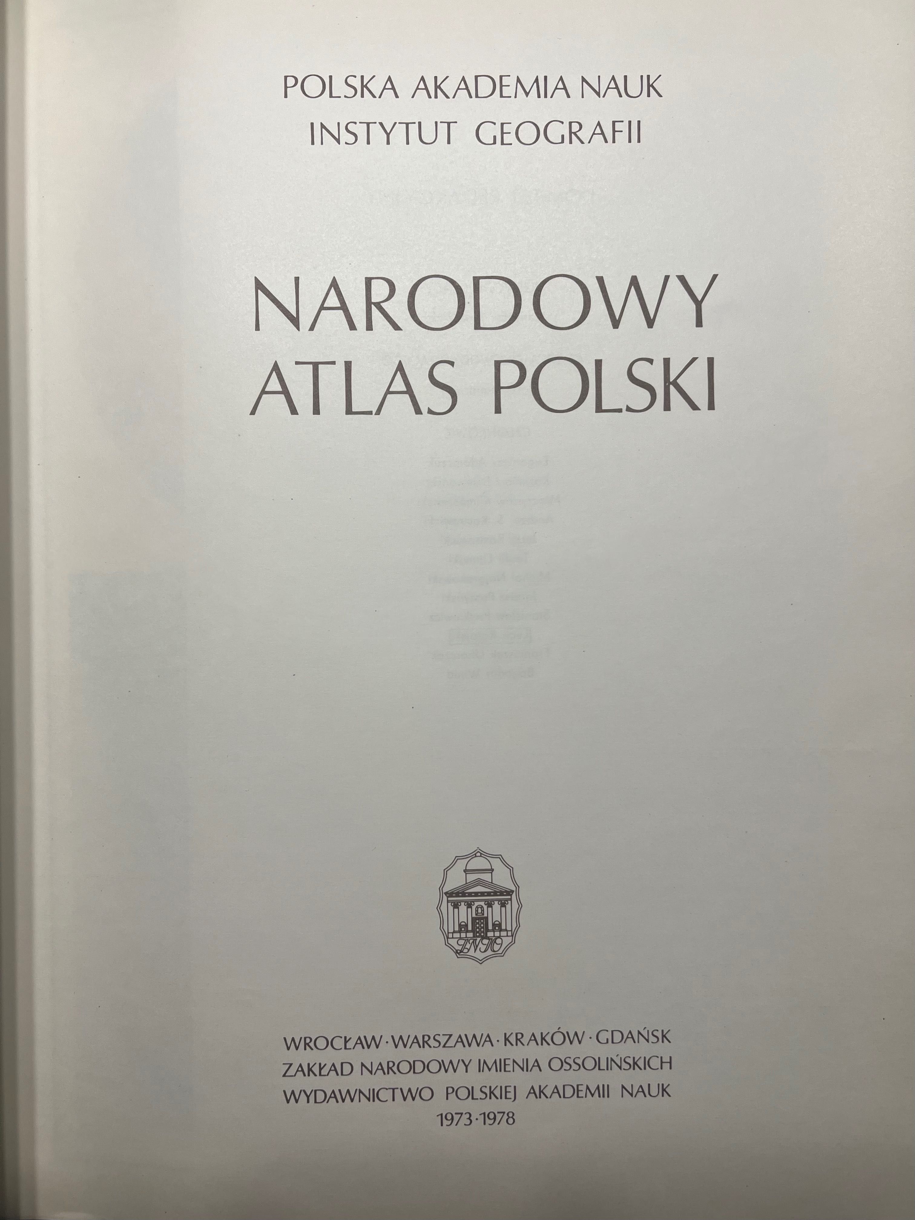 Narodowy Atlas Polski 1973/1978 stan bardzo dobry