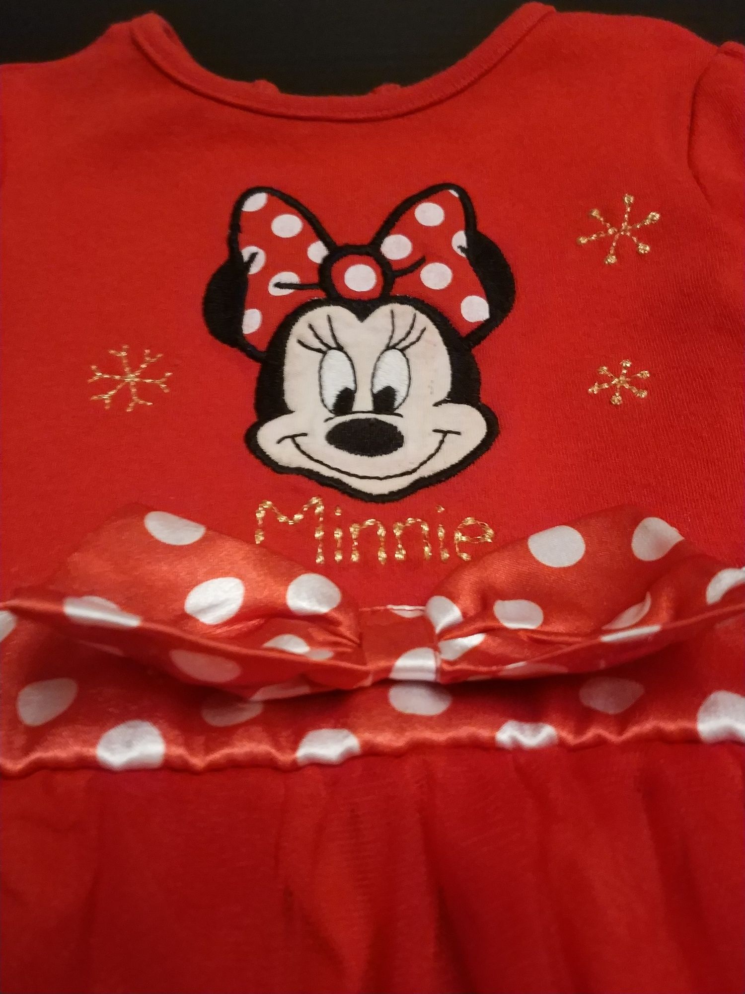 Sukieneczka Disney Minnie 3-6 miesięcy 68 cm Boże Narodzenie