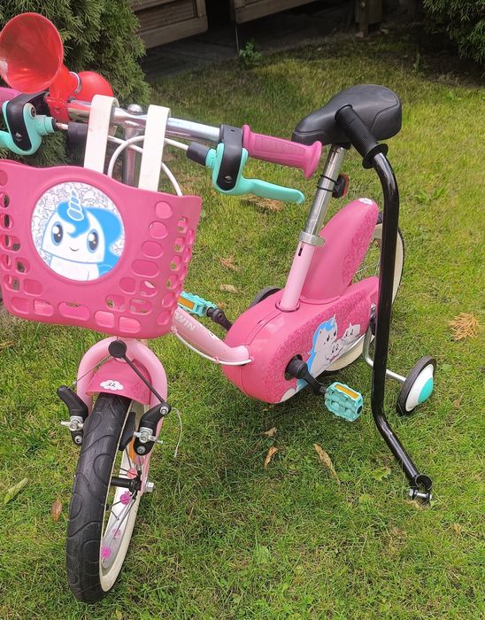 Rowerek dziecięcy bitwie w zestawie kółka+kijek/kola 14'' Zadbany.