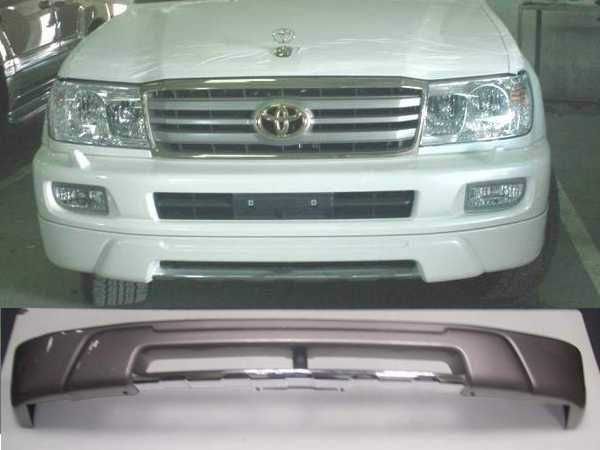 Накладка на передний бампер Ленд Крузер 100 юбка на задний бампер LC