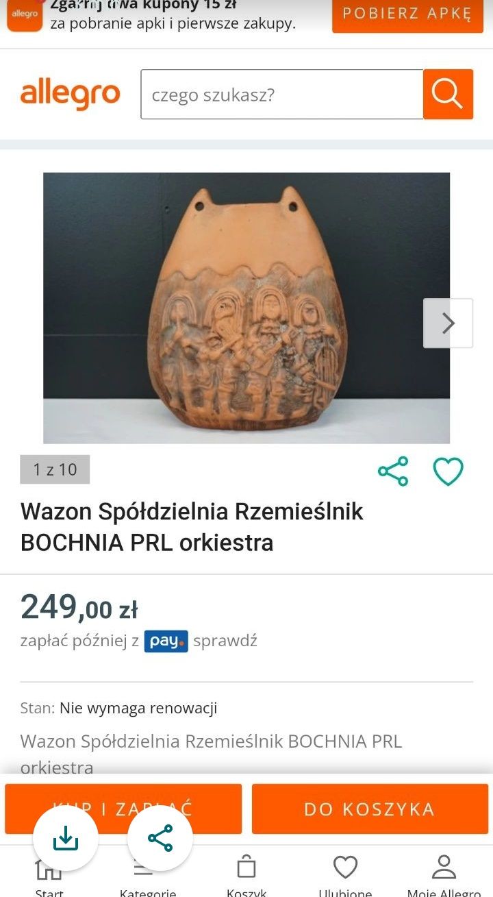 Wazon spółdzielnia Bochnia PRL orkiestra