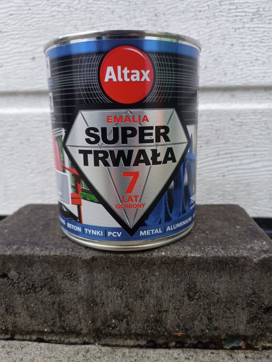 Farba do metalu ALTAX Emalia SUPER TRWAŁA 9 kolorów puszki 0,75L WARTO