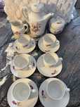 Serwis porcelanowy Colditz GDR różana