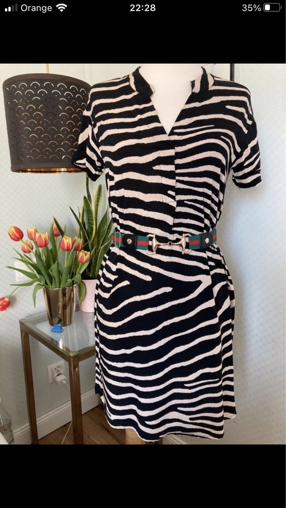 Sukienka zebra M