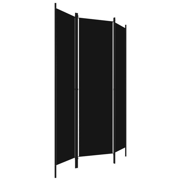Parawan 3-Panelowy Czarny 150x180 cm - Stylowa Przegroda