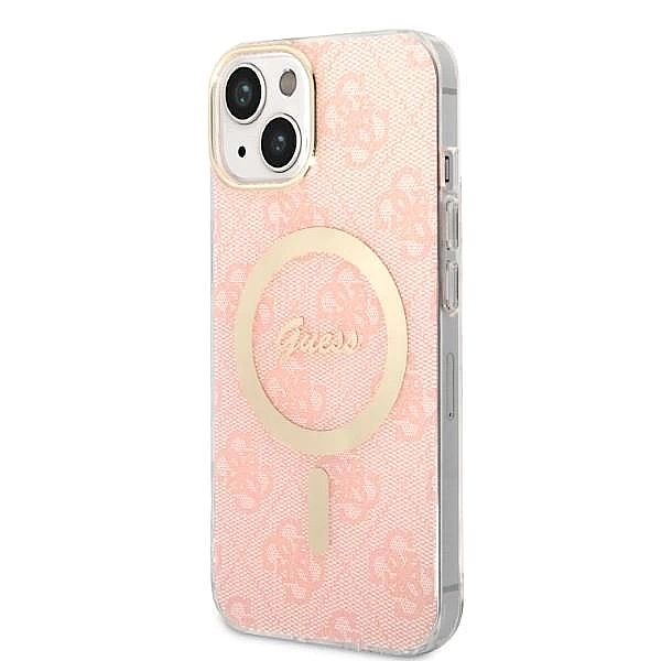 Etui Guess 4G Print MagSafe na iPhone 14 Plus + ładowarka indukcyjna -