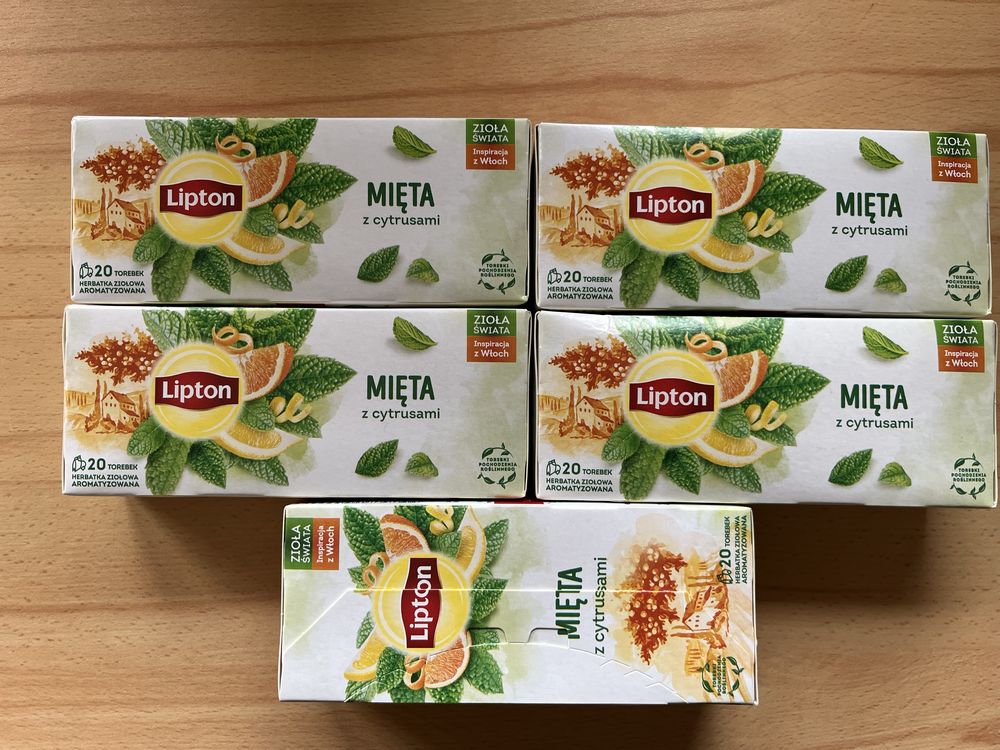 Herbata Lipton mieta z cytrusami 5x20 TB