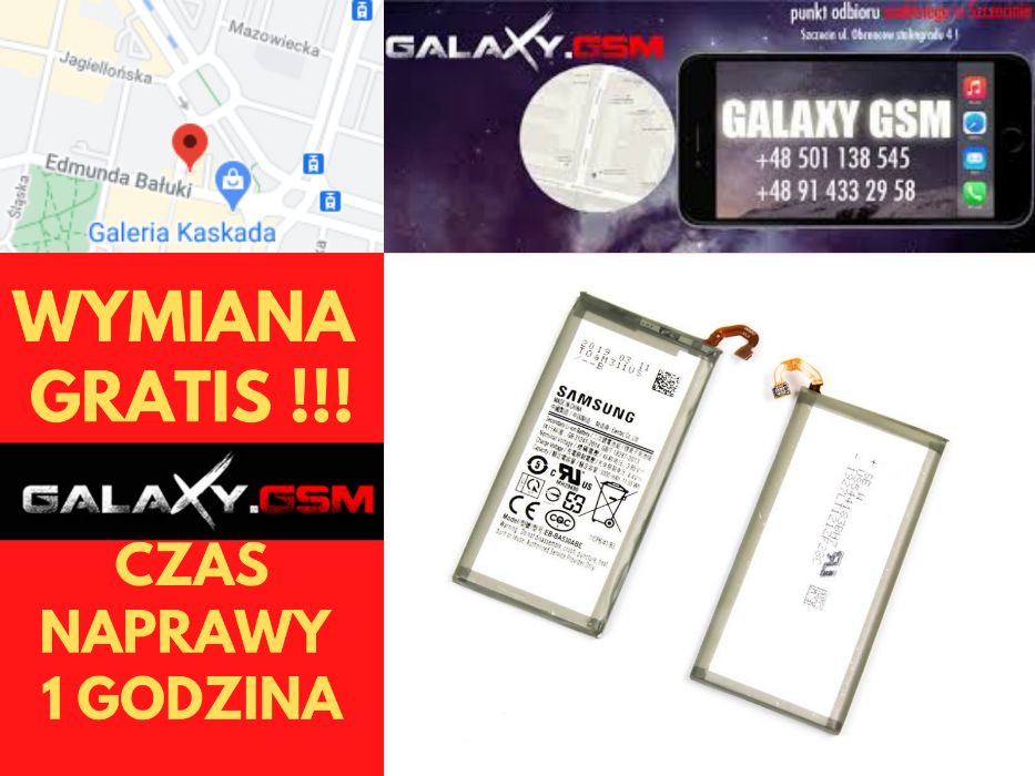 Samsung A8 2018 A530F Bateria Nowa Oryginalna Wymiana Gratis