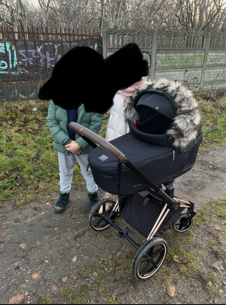 Cybex Priam 4.0 Deep Black Rose Gold wozek spacerowka folia kubek