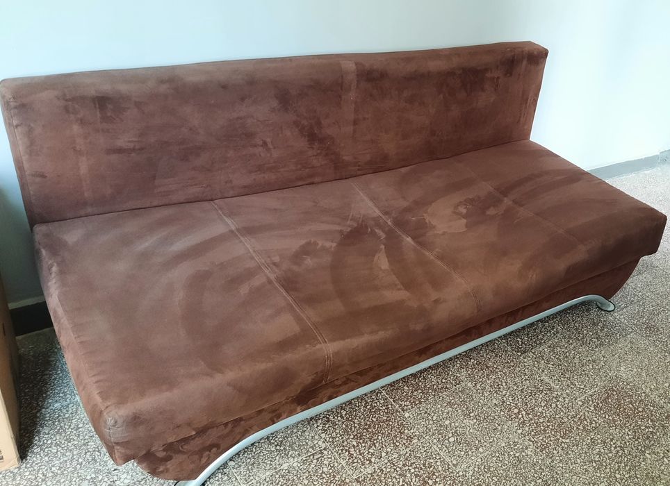 Łóżko rozkładane sofa oddam brązowa