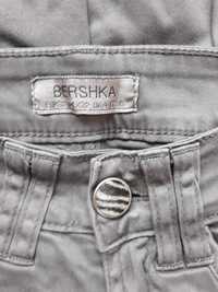 Spodnie damskie jeans grafitowe szare bershka