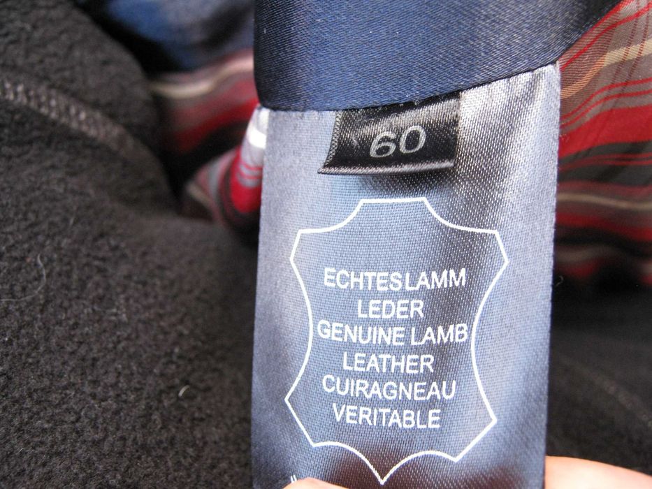 Куртка мужская натуральная кожа размер 60, синяя