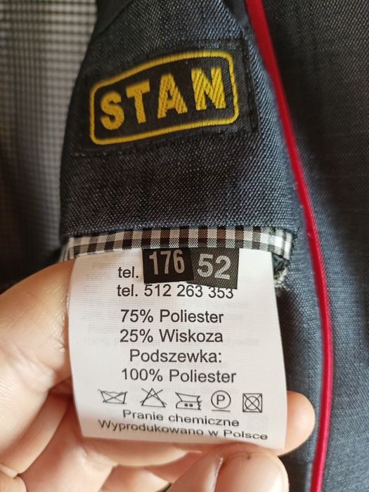 Marynarka męska na wzrost 176