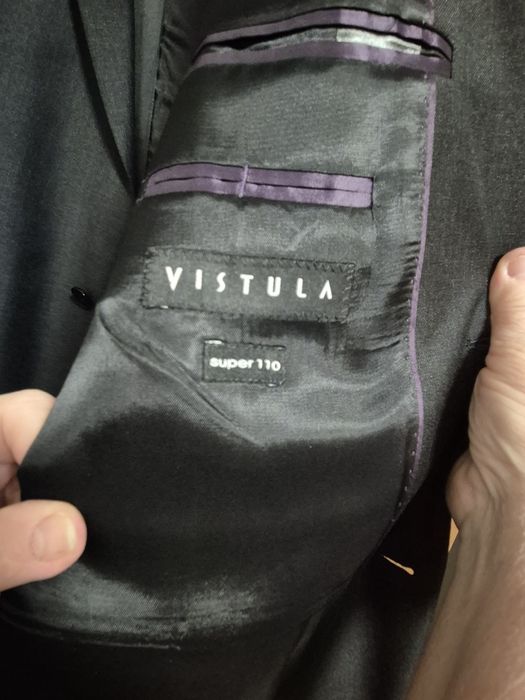 Vistula nowy garnitur wełna z jedwabiem 100%