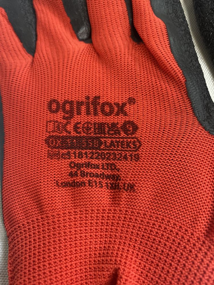 Rękawice ochronne robocze ogrifox lateks 10 par