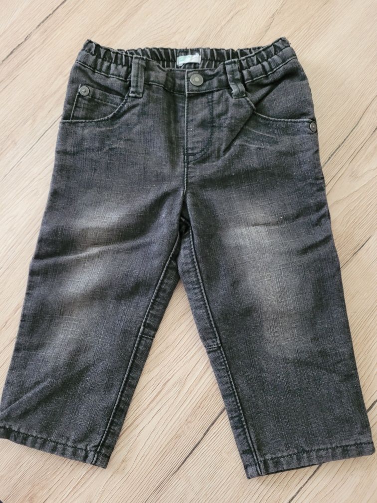 NOWE Spodnie, jeansy Benetton Baby 74
