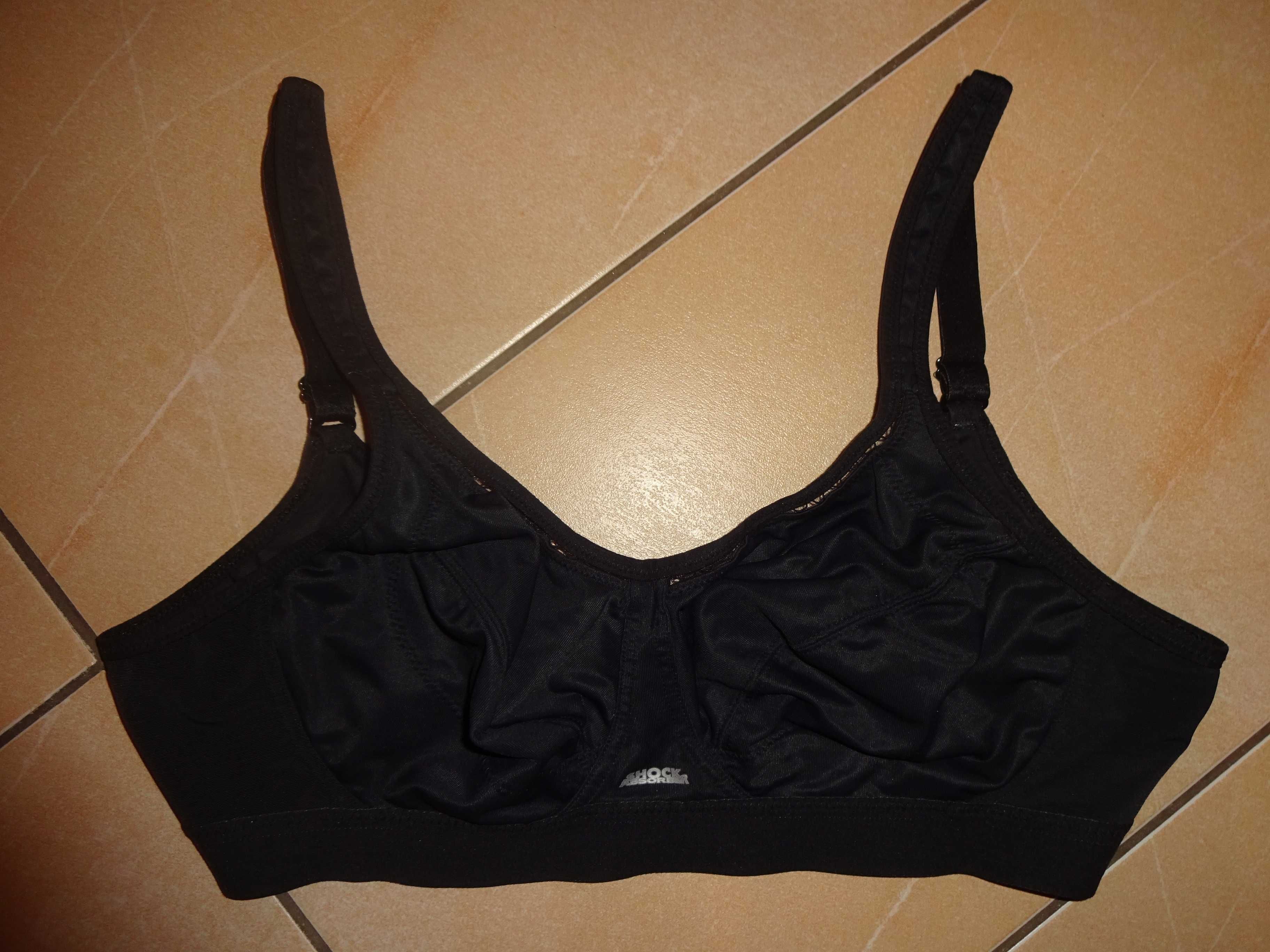 SHOCK ABSORBER oryg. czarny sportowy biustonosz OKAZJA 40B / 90B