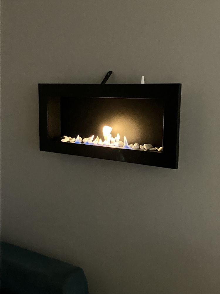 BioKominek Wiszący Czarny Mat ( 90x40cm )