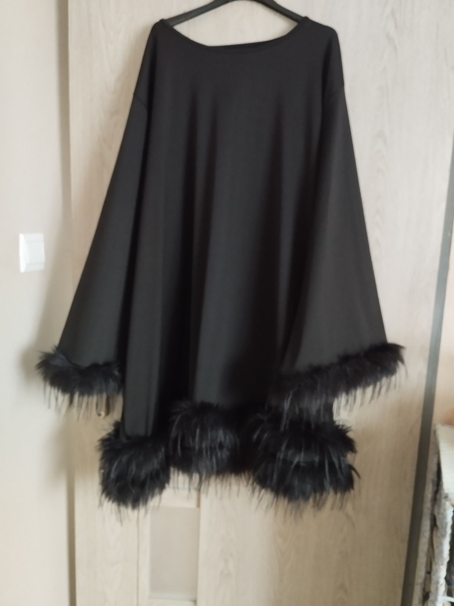 Poncho  czarne oversize