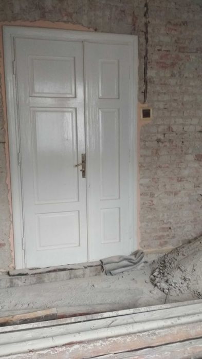 Drzwi z framugą typu dworkowego, dwuskrzydłowe antyki,