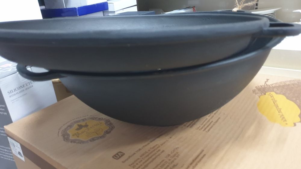 Wok чавунний 8л- 12л кришка гриль