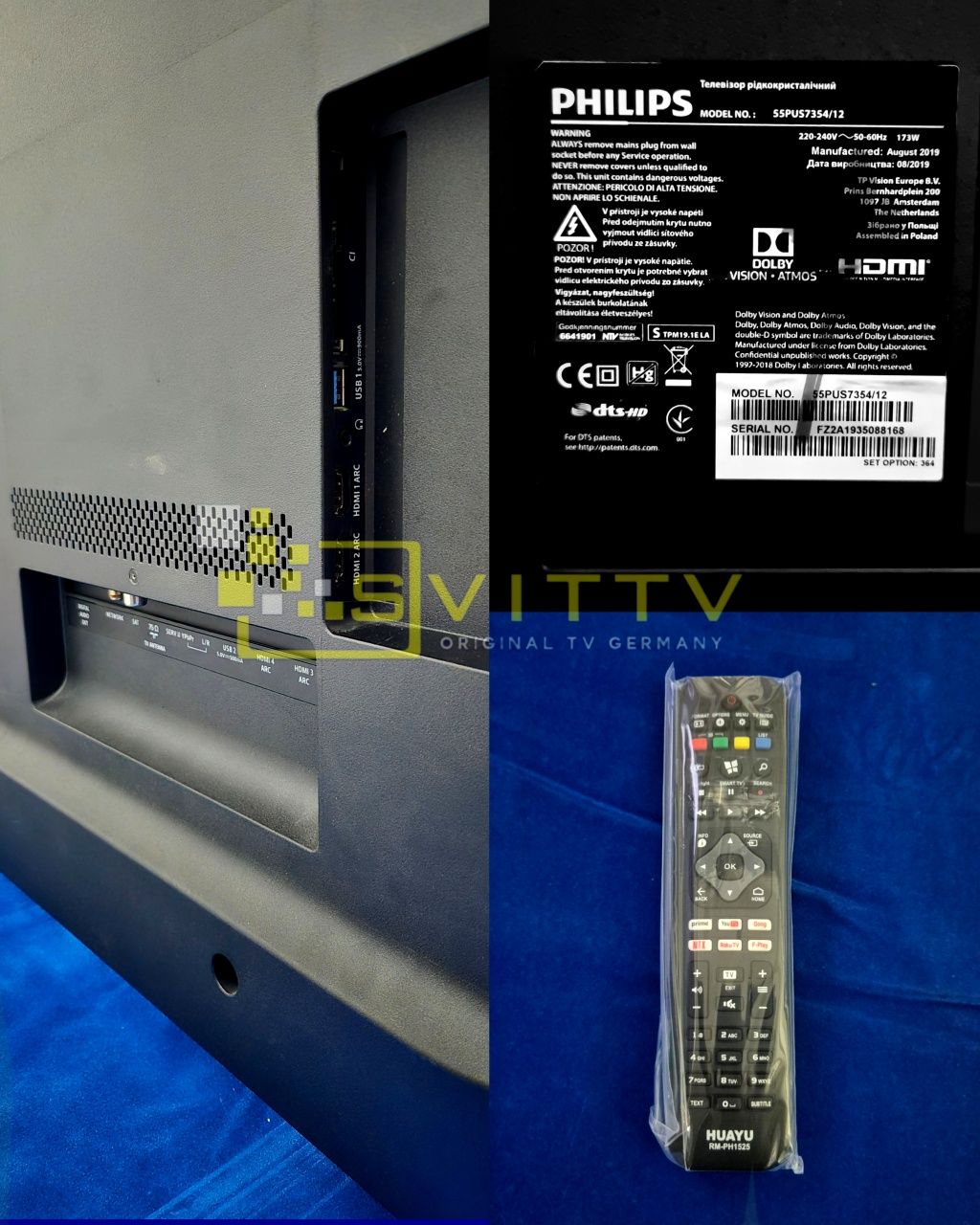 PHILIPS 55PUS7354 Ambilight / Android / 4K UHD / Wi-Fi / T2