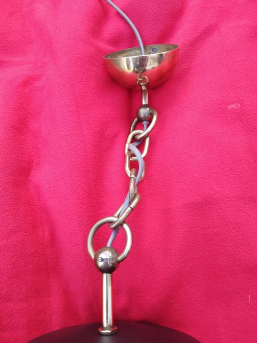 Stara lampa PRL vintage żyrandol POLAM-MEOS