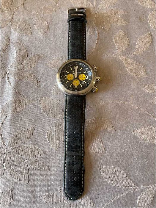 Relógio PAUL VERSAN | Cronógrafo & Bracelete Pele | Elegante