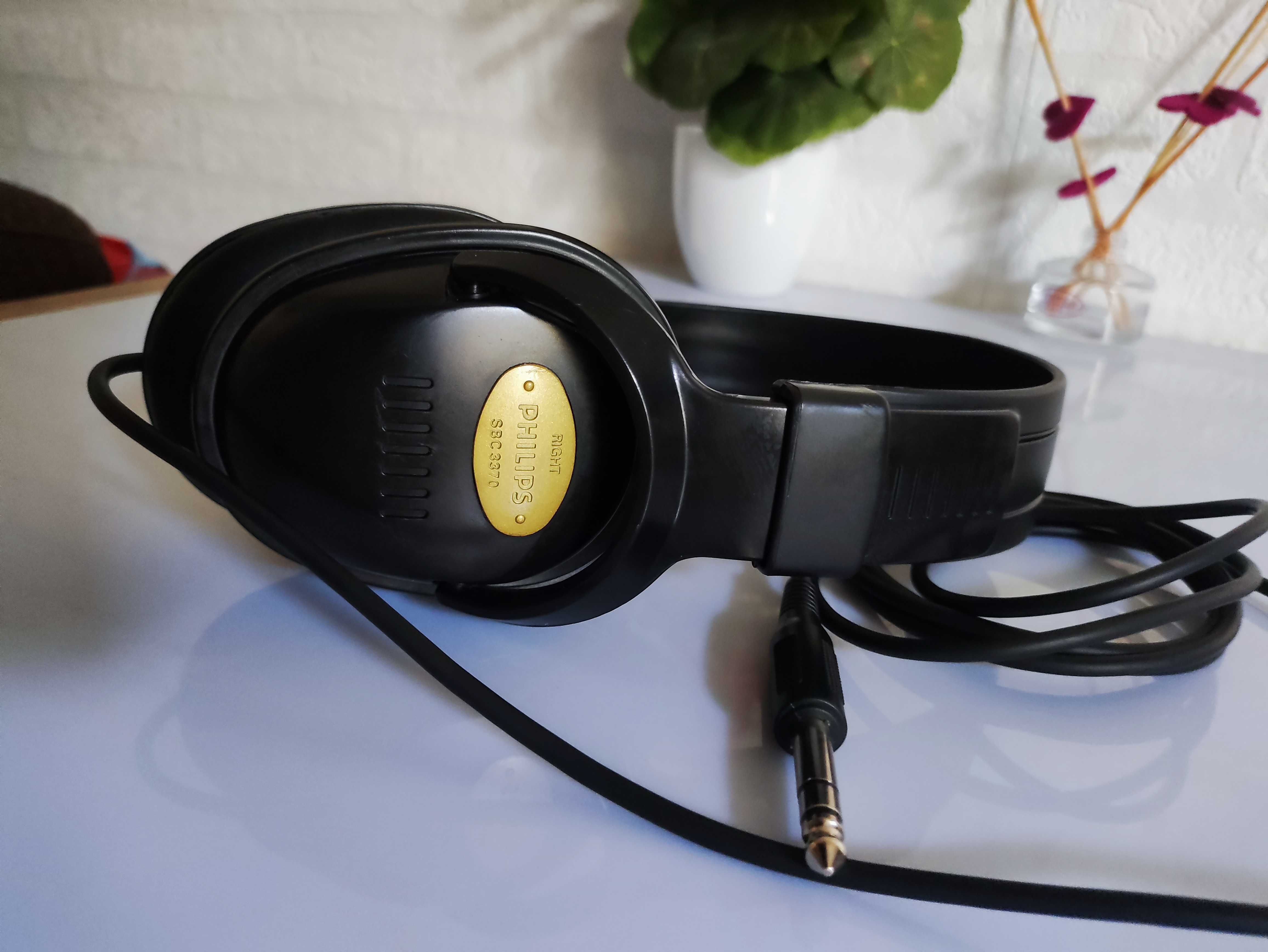 Słuchawki Philips SBC 3370 wokół uszne przewodowe czarne nauszne