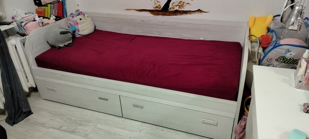 Łóżko z szufladami dla dziewczynki