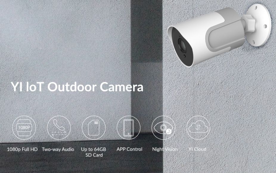 Xiaomi YI loT Câmera Video Vigilancia Exterior WIFI 1080P Prova d'Agua