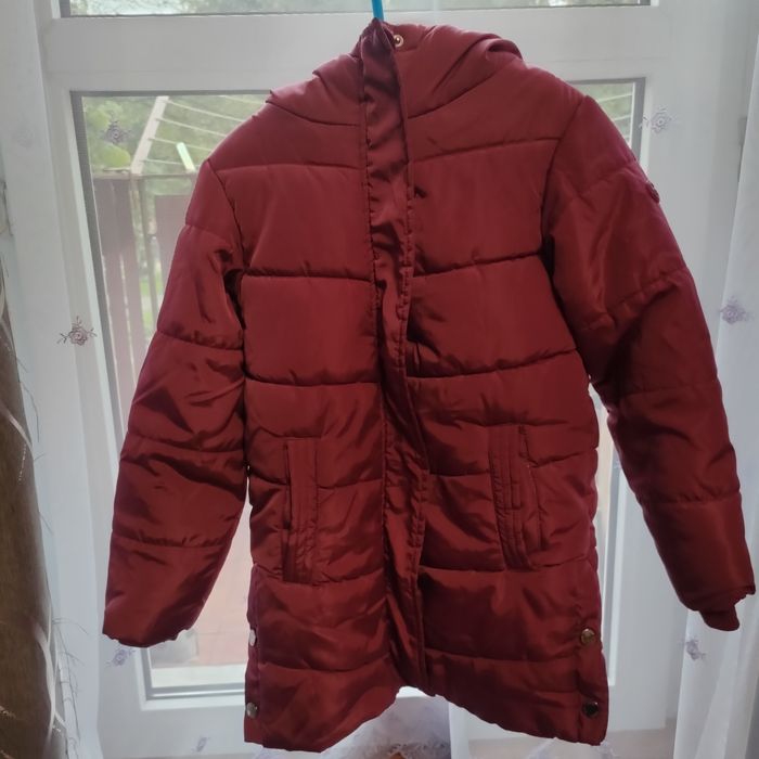 Kurtka zimowa długa dla dziewczynki rozmiar 122