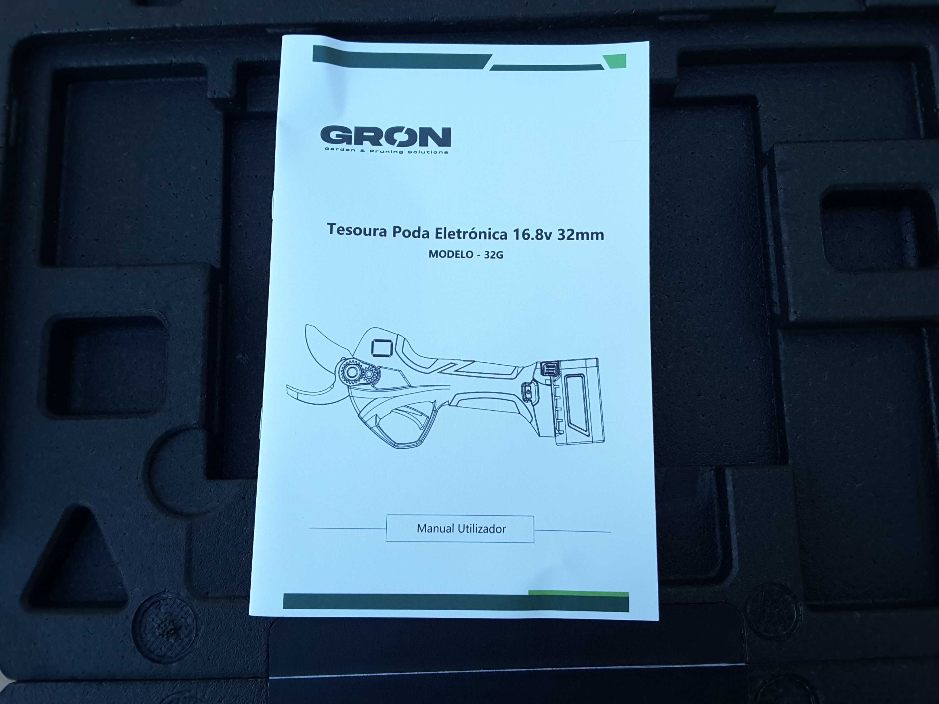 Tesoura elétrica GRON PES-32 G sem fio com de corte de 32 mm