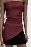 Топ кольору бургунді ZARA