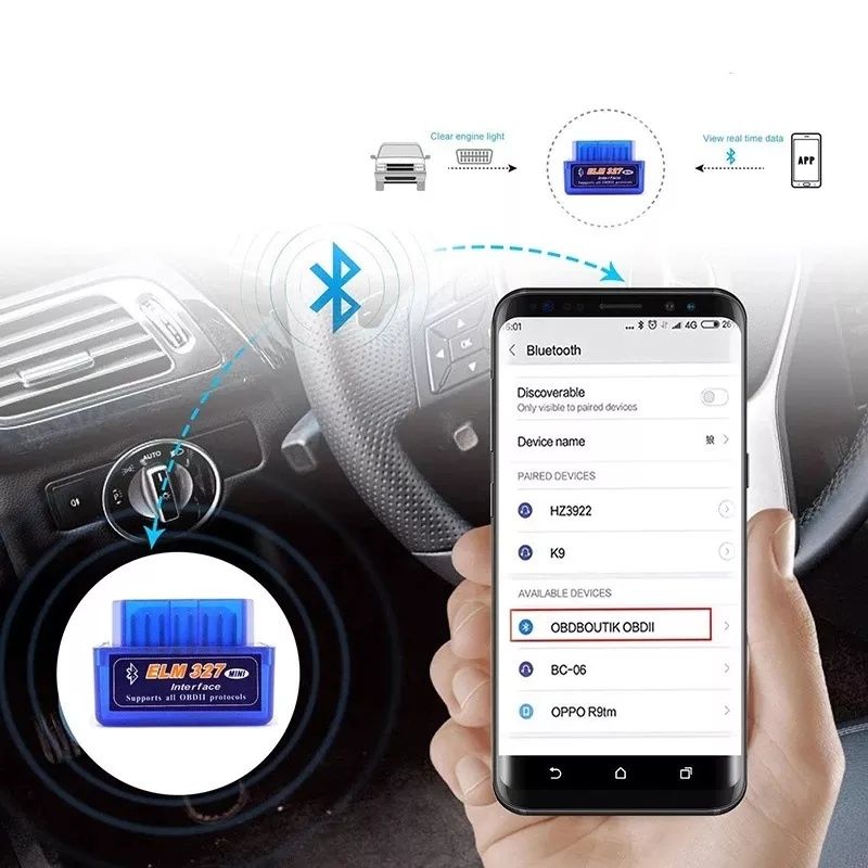 Автосканер ELM 327, OBD2, V2.1