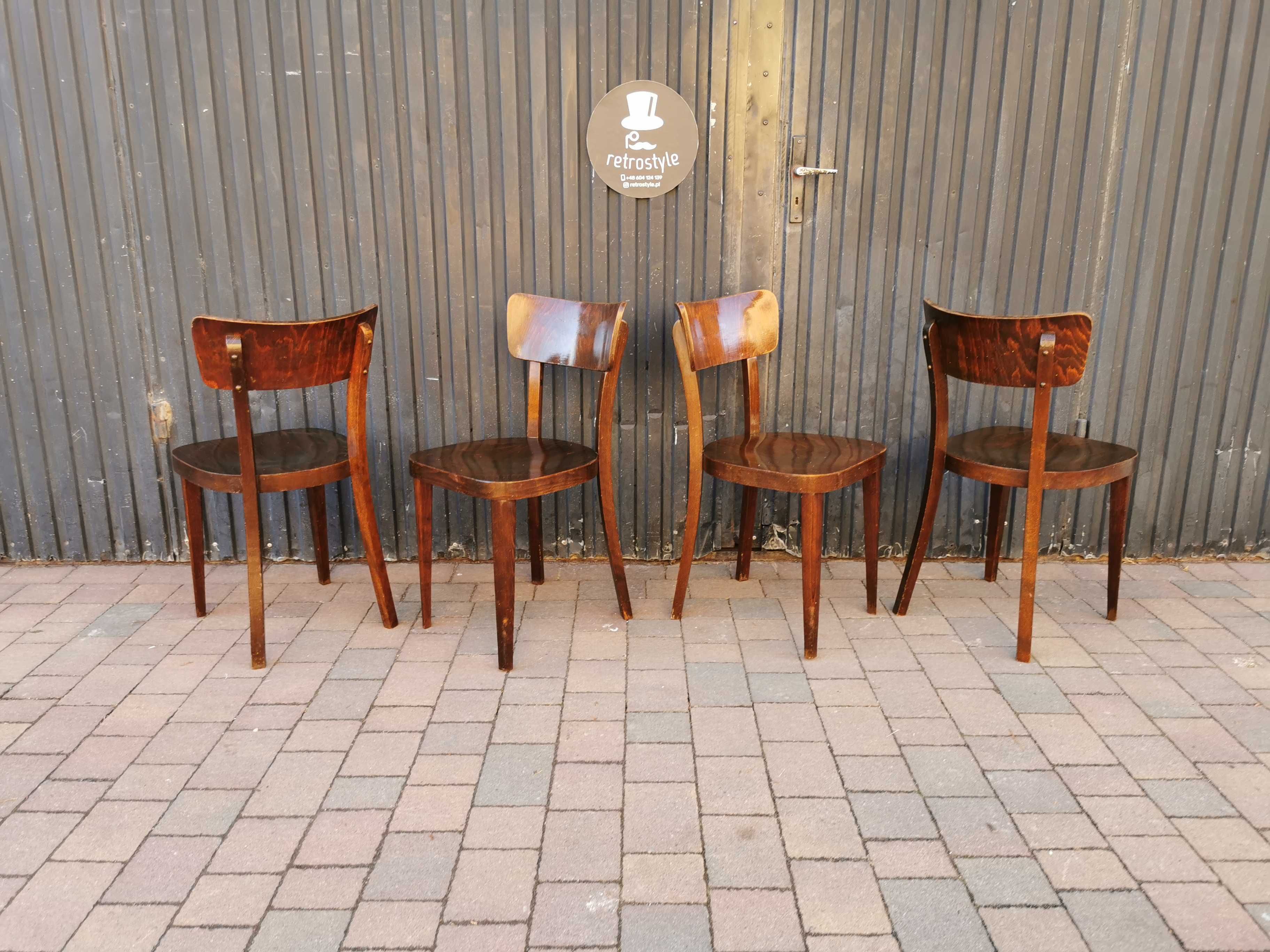 Krzesła TON H-291 (Thonet), Czechosłowacja '50, PRL design, Retro