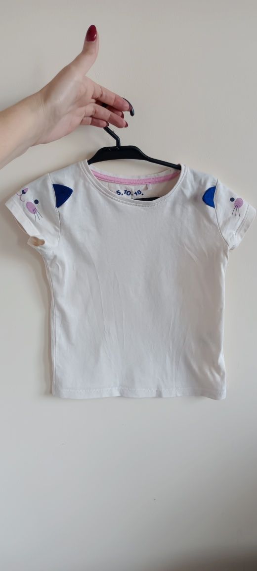 Jak nowa bluzka koszulka t-shirt kot kotek 5.10.15 r.98-104