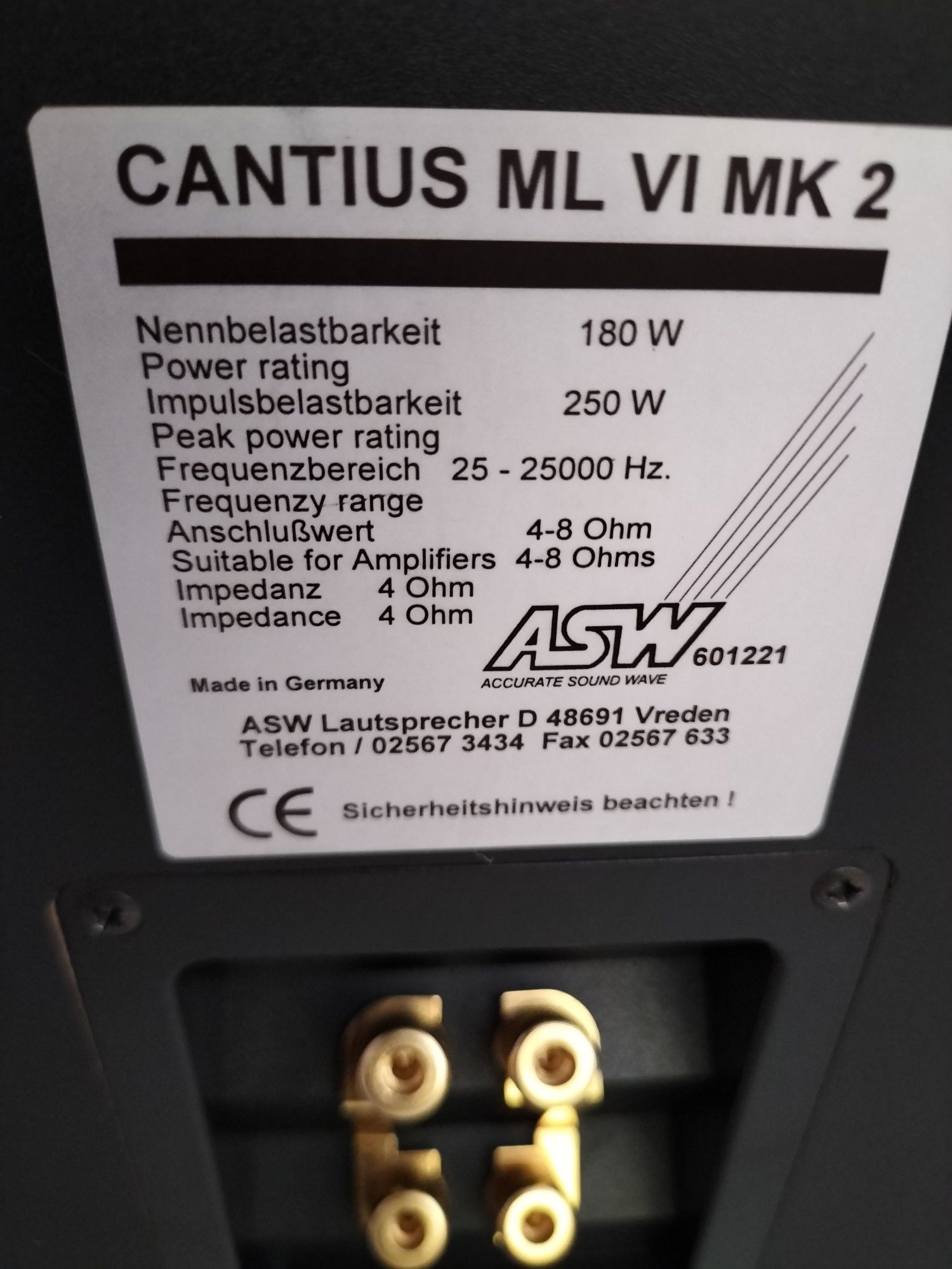 Kolumny ASW Cantius ML VI MK2