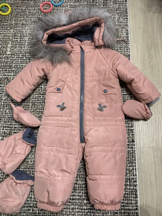 Комбінезон зимовий на дівчинку 74-80