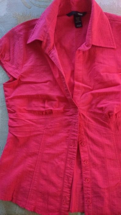 Bluzka koszulowa HM,koszula różowa 38-40 malinowa