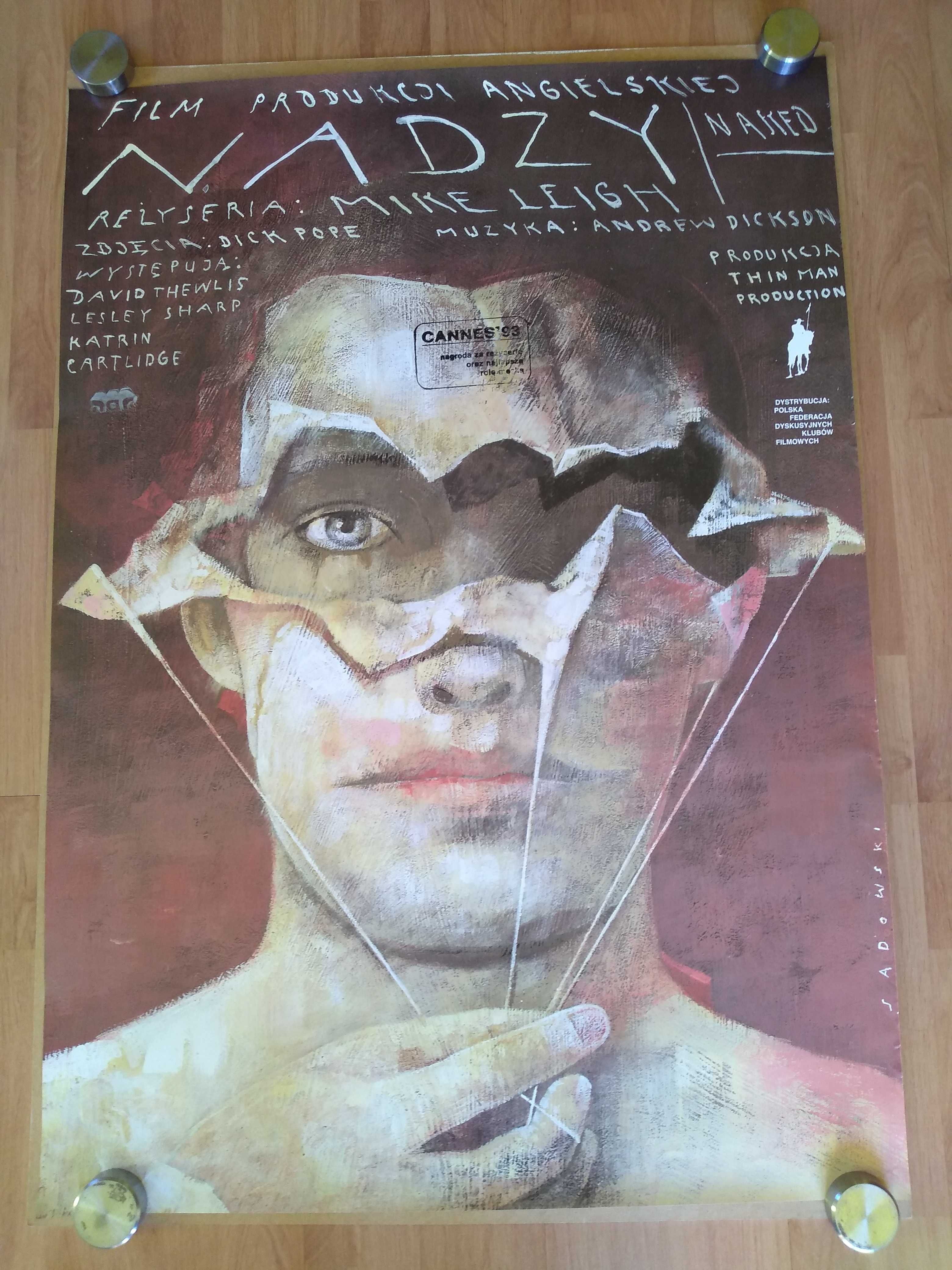 Plakaty filmowe NADZY Ken Loach projekt Sadowski Oryginał z 1995 roku.