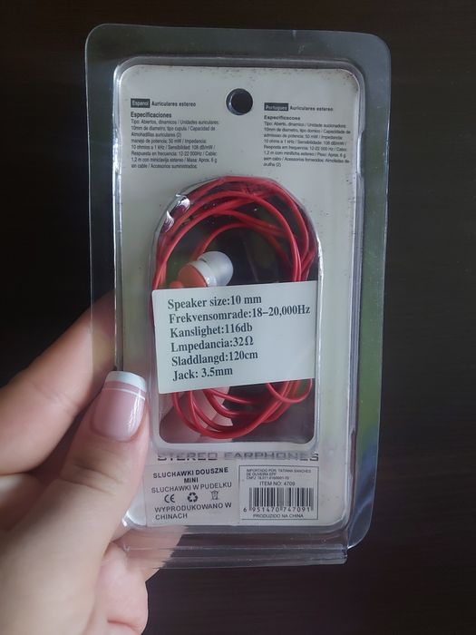 Nowe słuchawki douszne Sougena SA-713 Heavy Bass Jack 3.5 mm