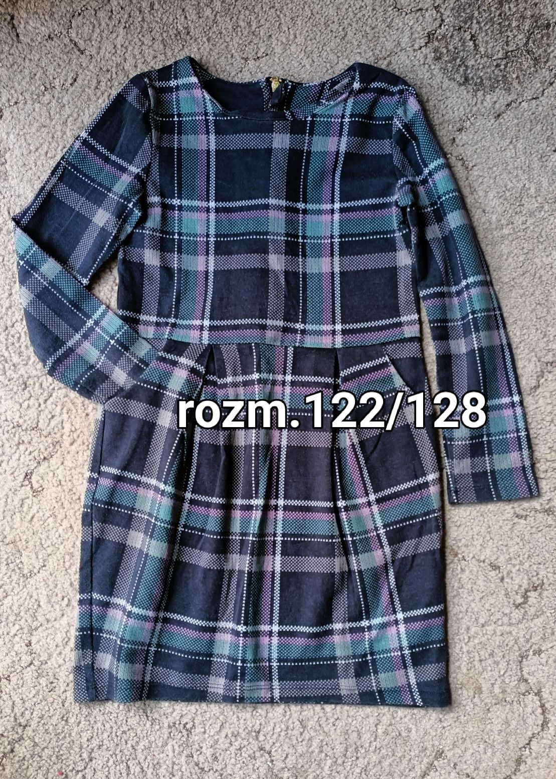 Sukienka w kratkę H&M rozm 122/128