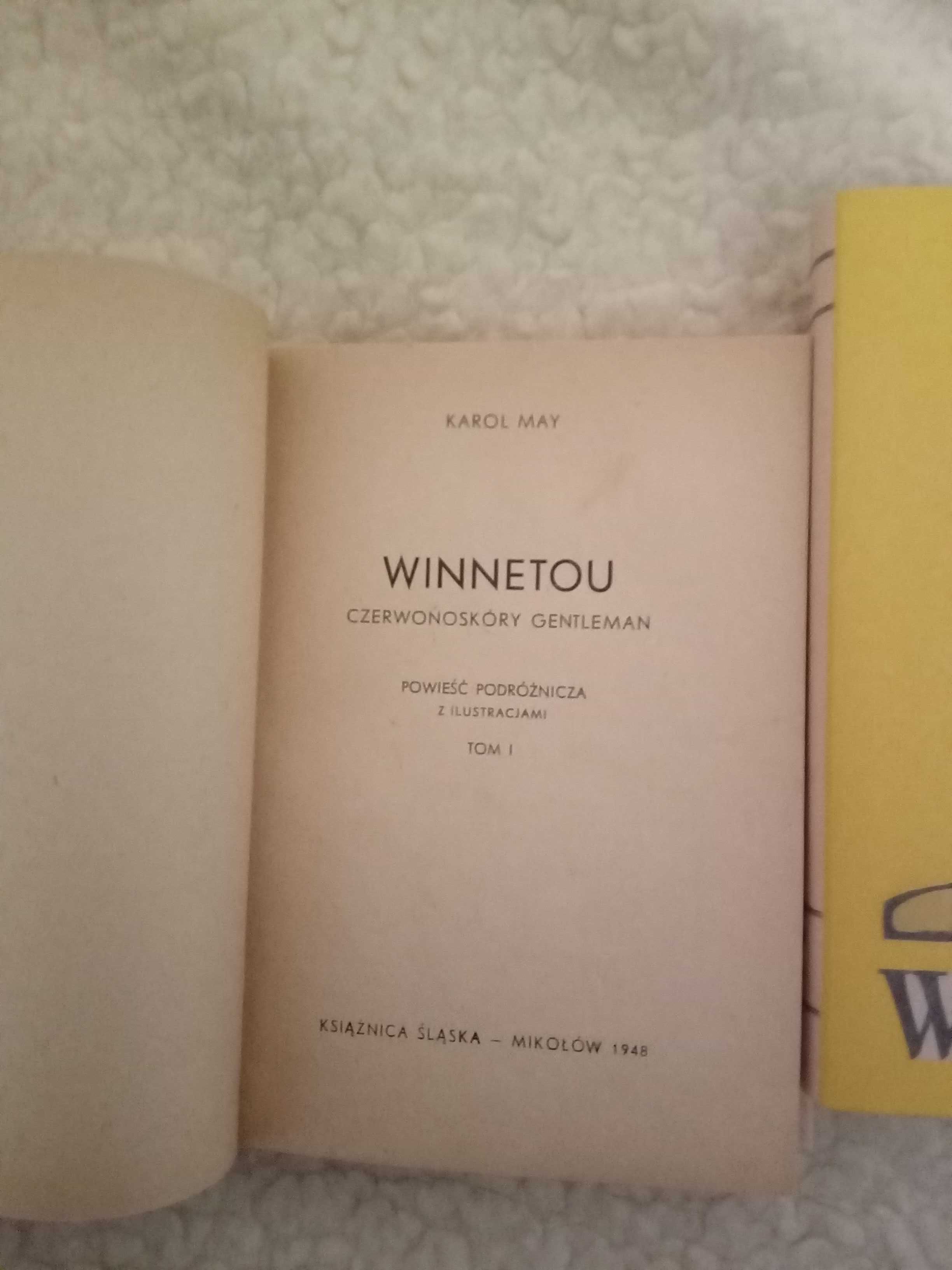 Karol May - Winnetou, wyd. 1948, Rarytas !!! Unikat!!!