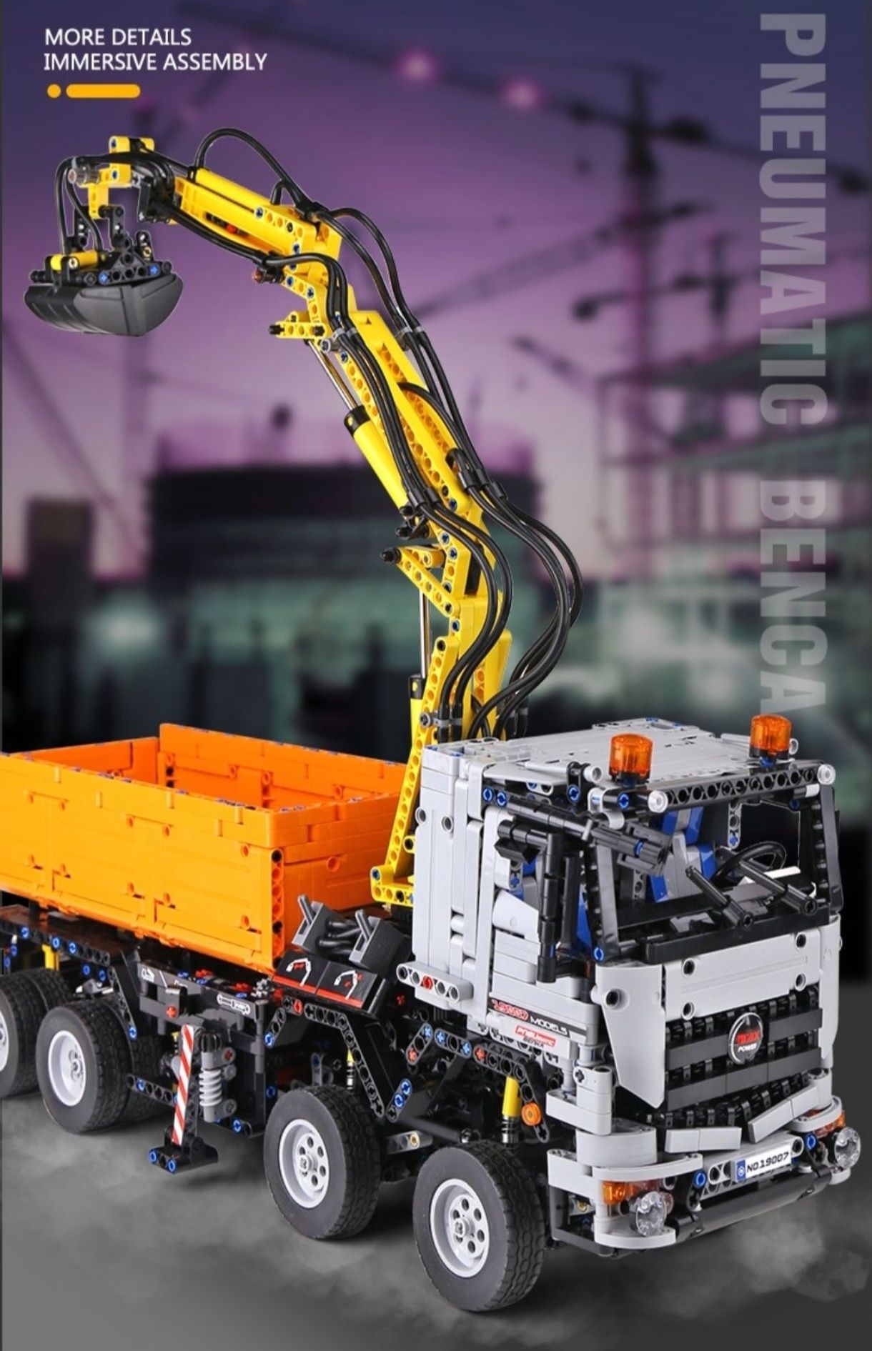 Klocki technic Mould King Mercedes Arocs zdalnie sterowany + pudełko